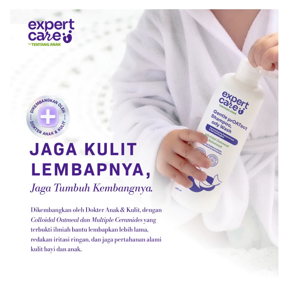 Tentang Anak Bahagia Expert Care by Tentang Anak Gentle prOATect Shampoo, Body Wash