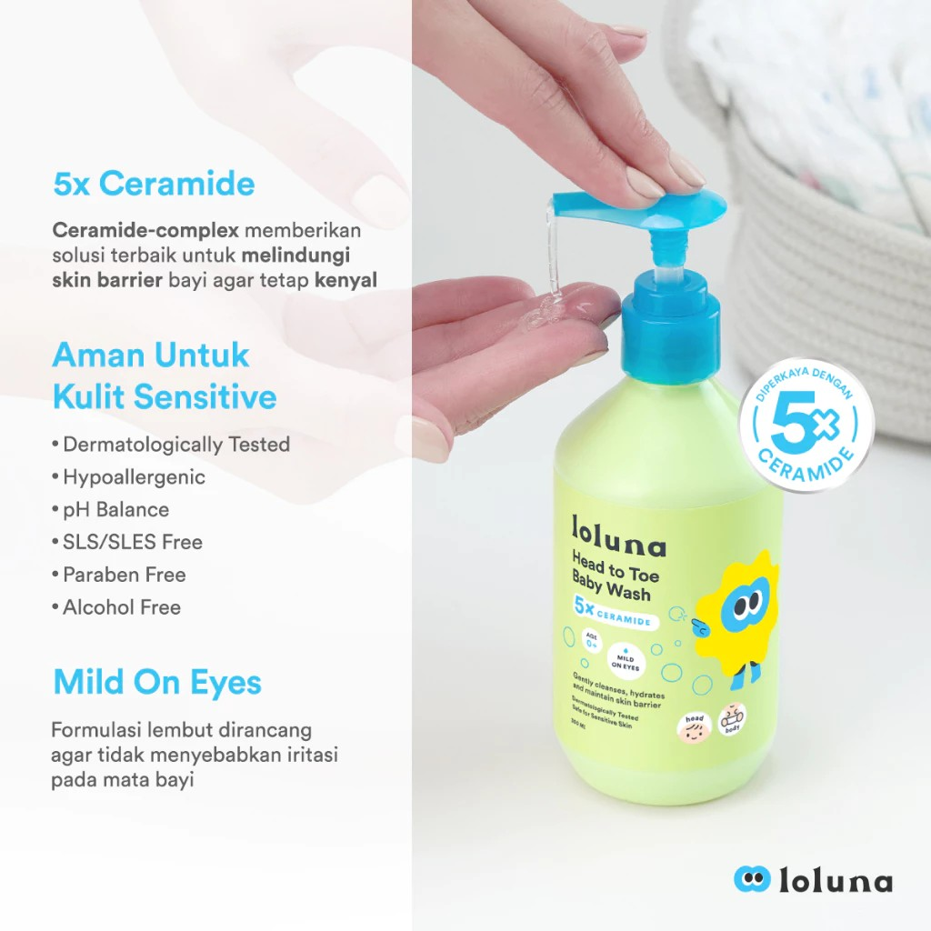 Wahana Kosmetika Indonesia Loluna Head to Toe Baby Wash