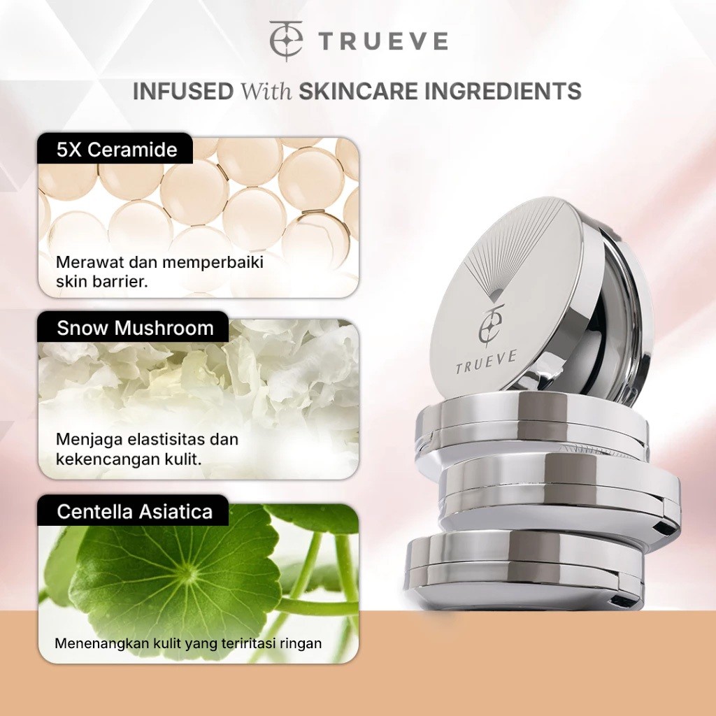 Natura Deca Kosmetika TRUEVE Velvet Hi-Cover Mesh Cushion MW01 Medium Warm