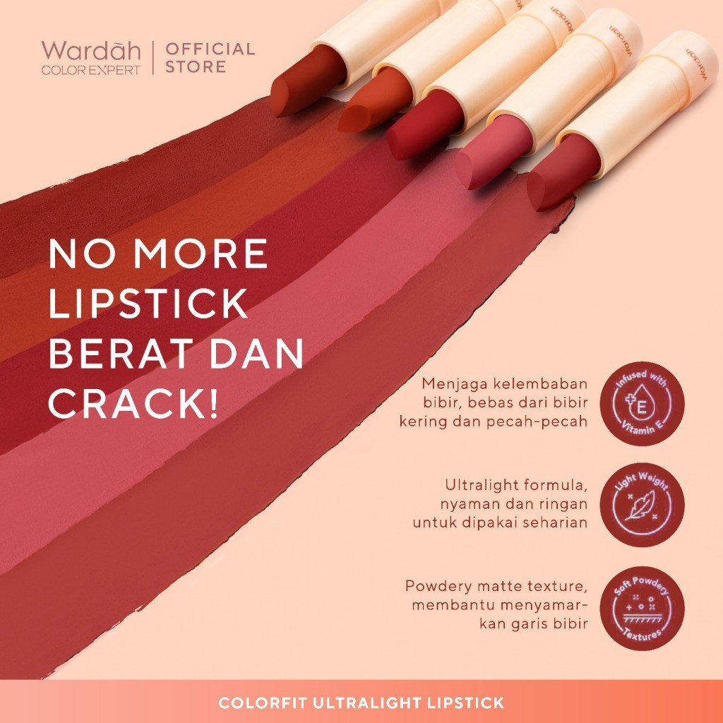Wardah Colorfit Ultralight Matte Lipstick 03 Caramel Nude