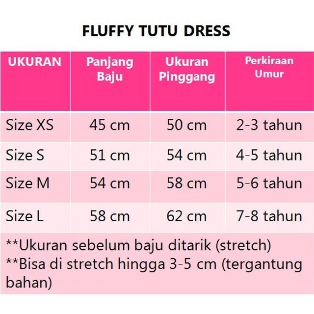 Setelan Baju Ballet Anak Rok Tutu Fluffy Dress + FREE Stocking 5