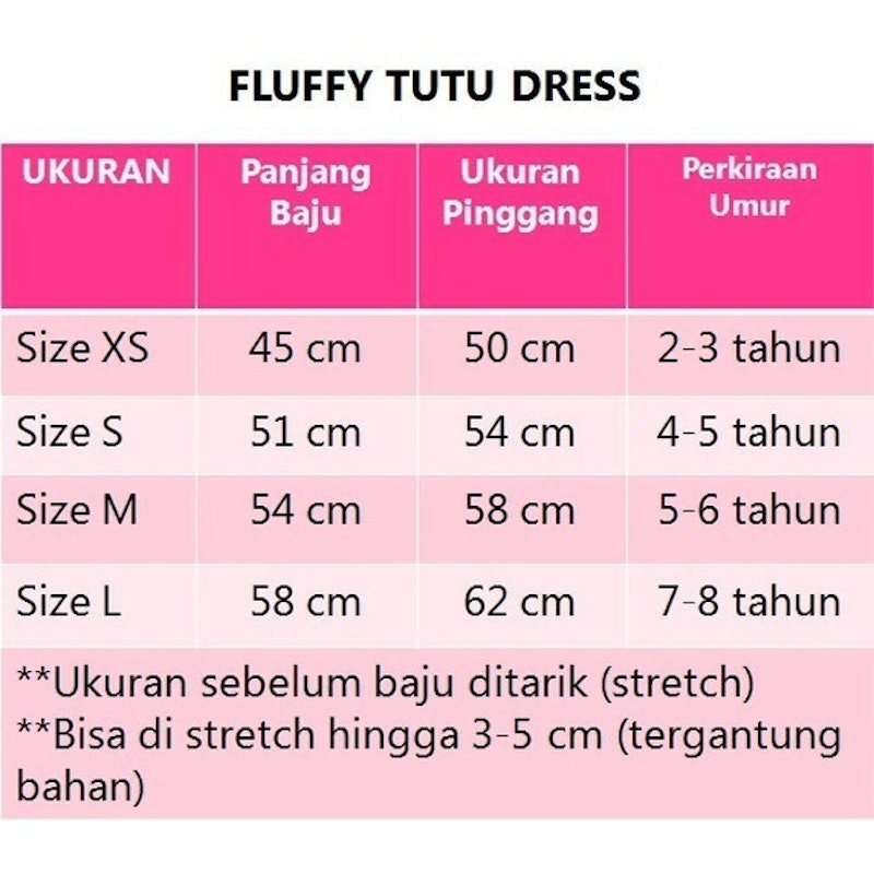 Setelan Baju Ballet Anak Rok Tutu Fluffy Dress + FREE Stocking 5