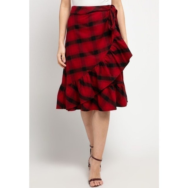 Wrapped Flannel Skirt 2