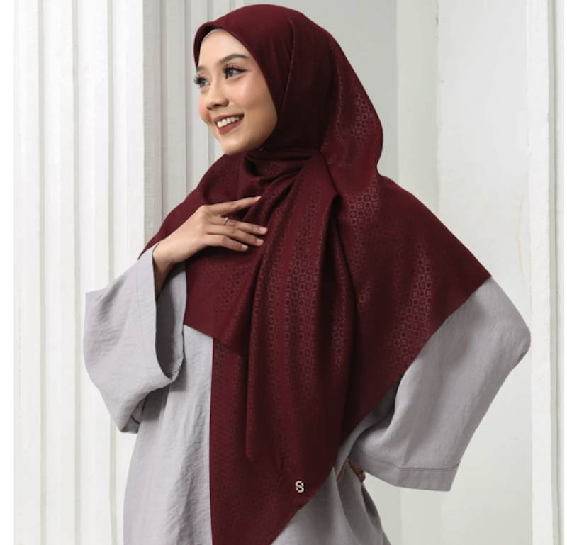 Umama Kerudung Polos Emboss Daily Monogram 3