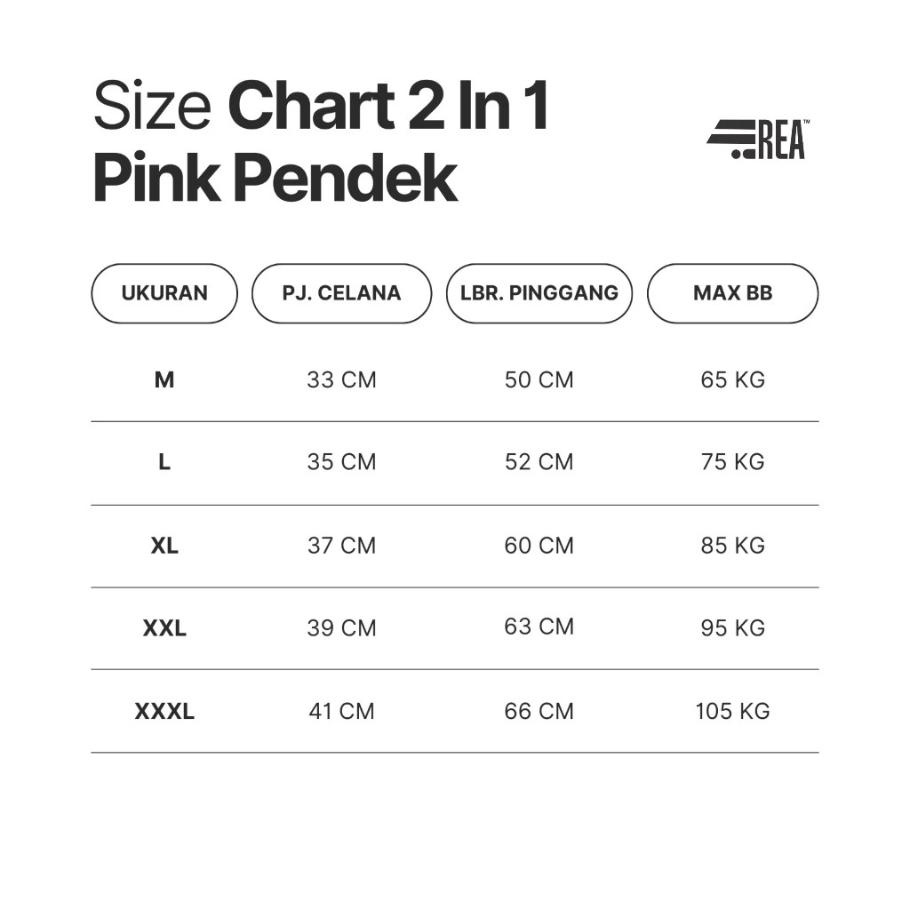 REA ACTIVEWEAR REA ACTIVEWEAR Celana Pendek Olahraga 2in1 Legging