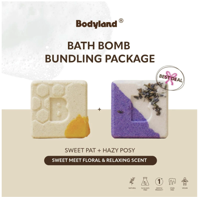 Bodyland Bundling Hazy Posy + Sweet Pat Bath Bomb 2