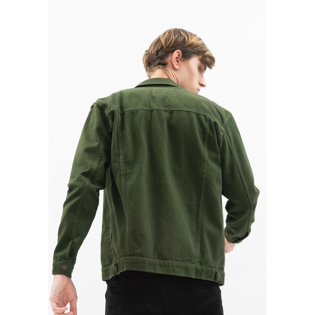 Jaket Denim Hijau Tua