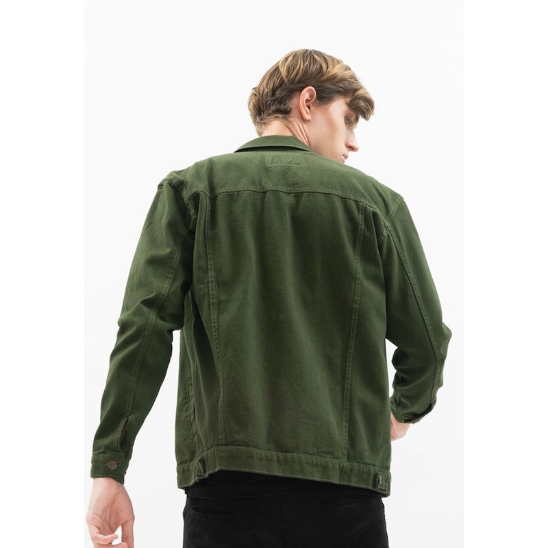 Jaket Denim Hijau Tua 4