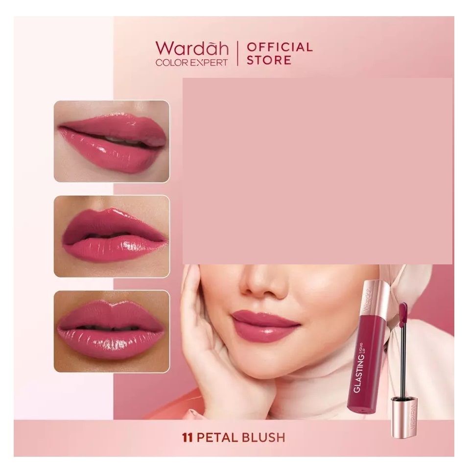 Paragon Technology and Innovation Wardah Glasting Liquid Lip 11 Petal Blush