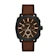 Fossil Machine Chronograph Brown Leather Watch And Bracelet Box Set 1