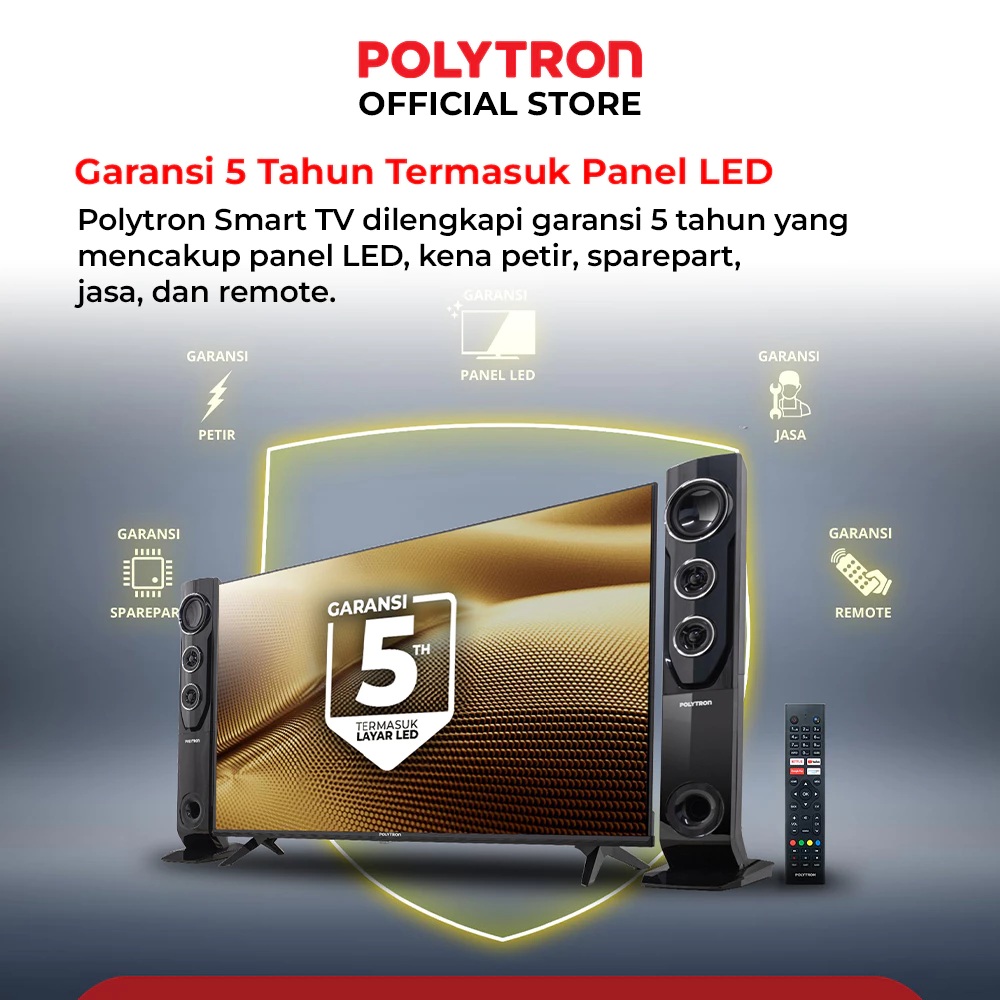 Hartono Istana Teknologi Polytron Smart Cinemax Android TV 43 inch PLD 43TG5055