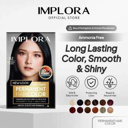  Implora Sukses Abadi Office Implora Color Expert New Permanent Hair Color (Natural Black)