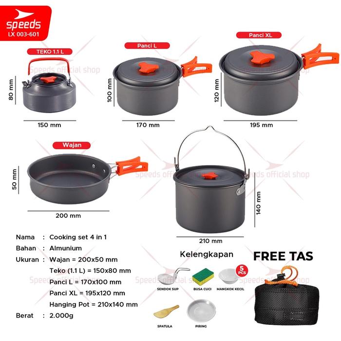 SPEEDS 5 in 1 Cooking Set 5