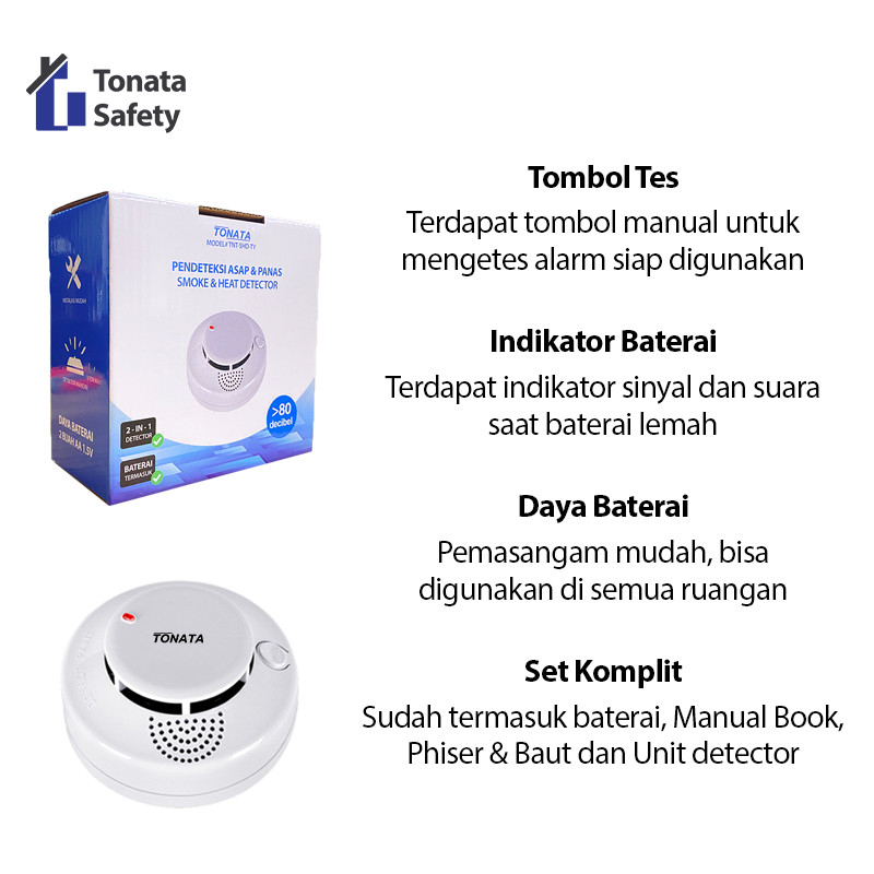 Tonata Standalone Smoke Heat Detector 5