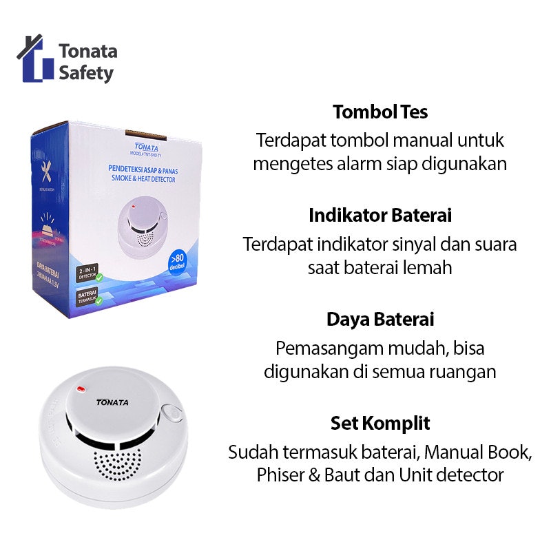 Tonata Standalone Smoke Heat Detector 5