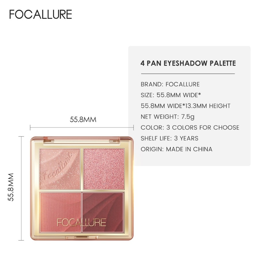 FCL Internasional Indonesia FOCALLURE #AmberGold Streamer City Amber Eyeshadow Palette BR04