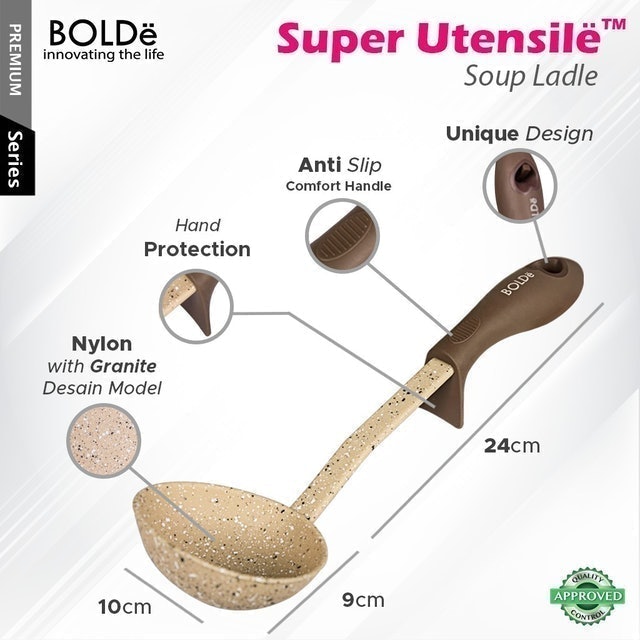 BOLDe Super UTENSILE Granite Series SOUP LADLE Beige