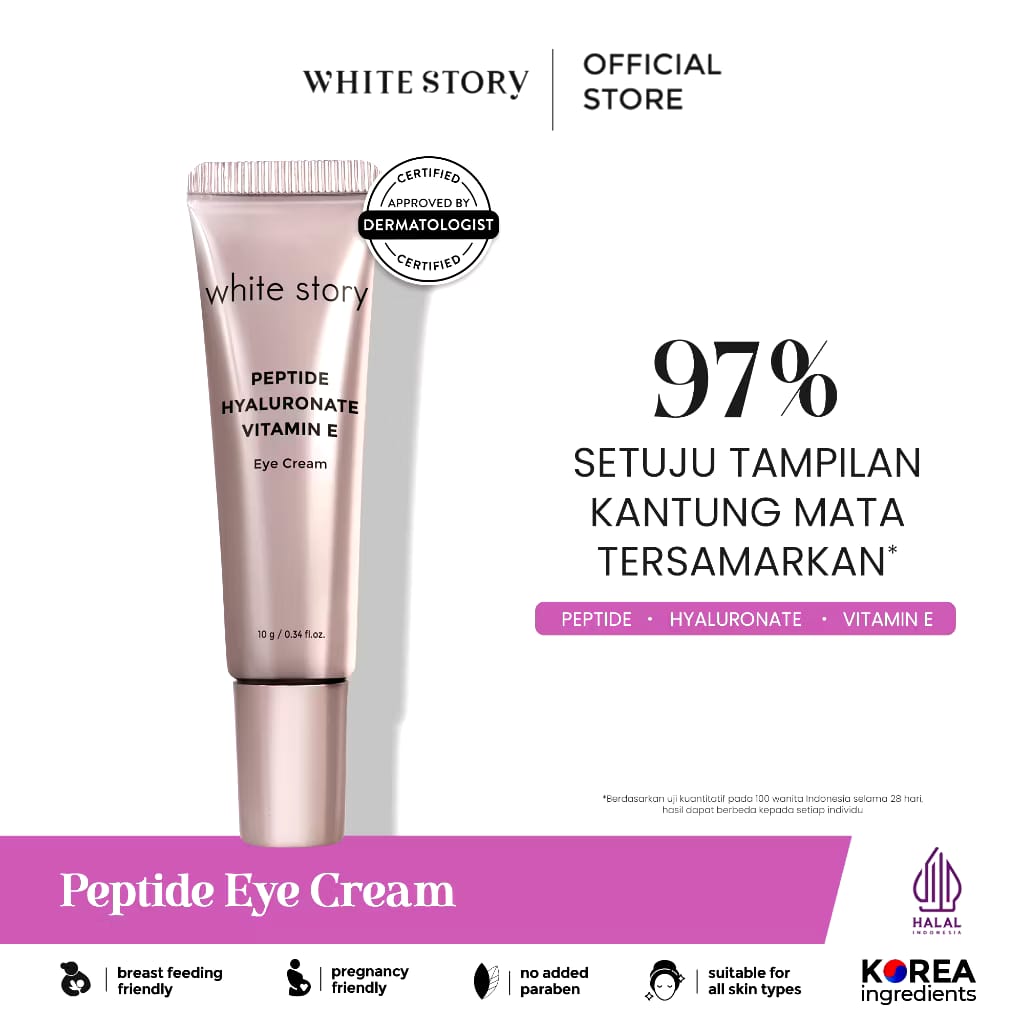 Natura Deca Kosmetika White Story Peptide Hyaluronate Vitamin E Eye Cream