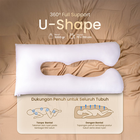  MOJOKOE Premium Maternity Pillow U-Shape