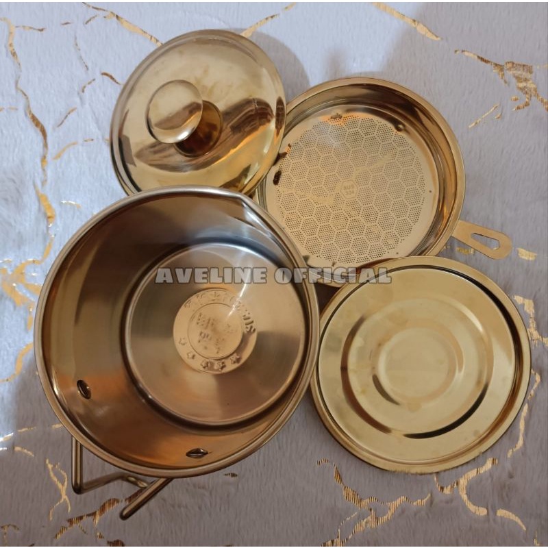  Oil Pot Gold Stainless Steel