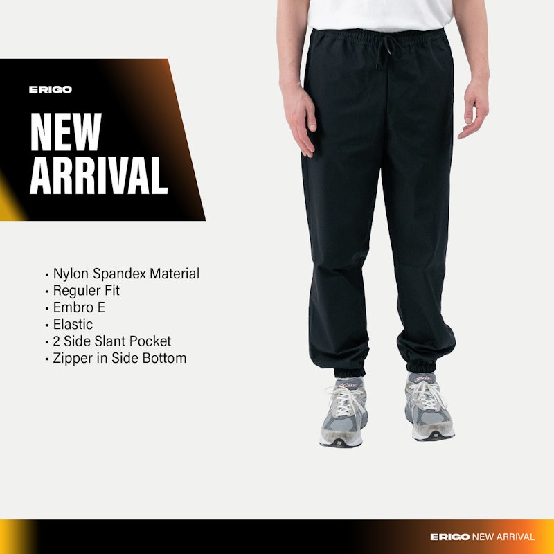Erigo Jogger Pants Zipper Xaime Black 2