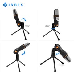 Kondenser Mikrofon dengan Tripod & Mic