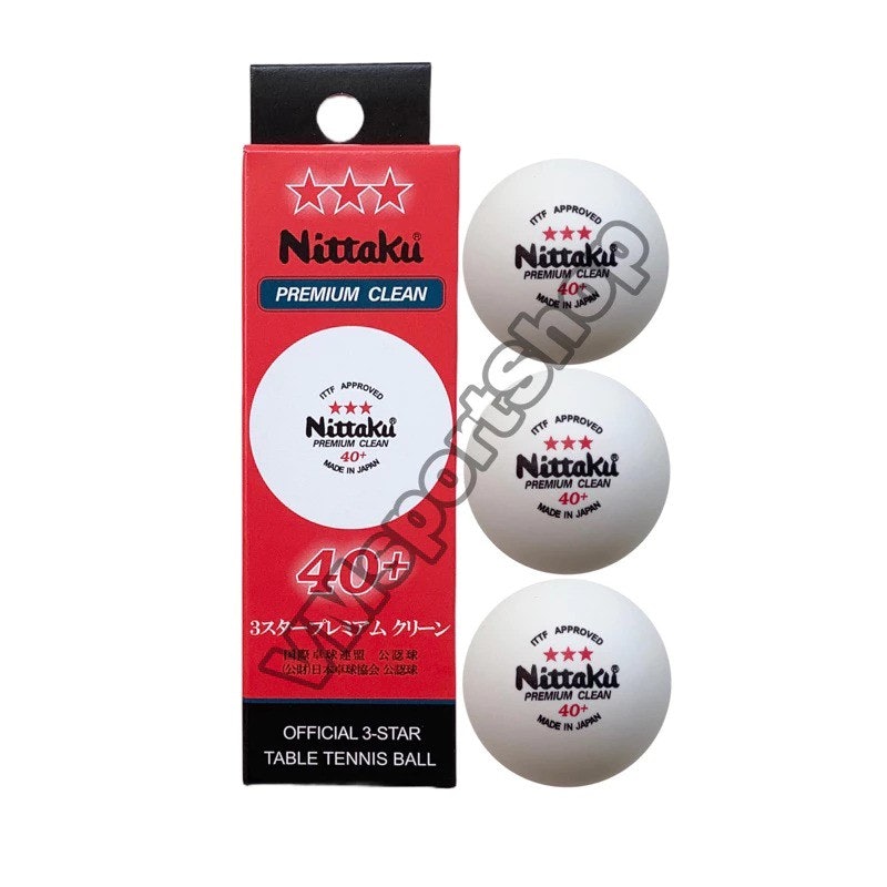 Nittaku 3-Star Premium Clean Table Tennis Ball 2