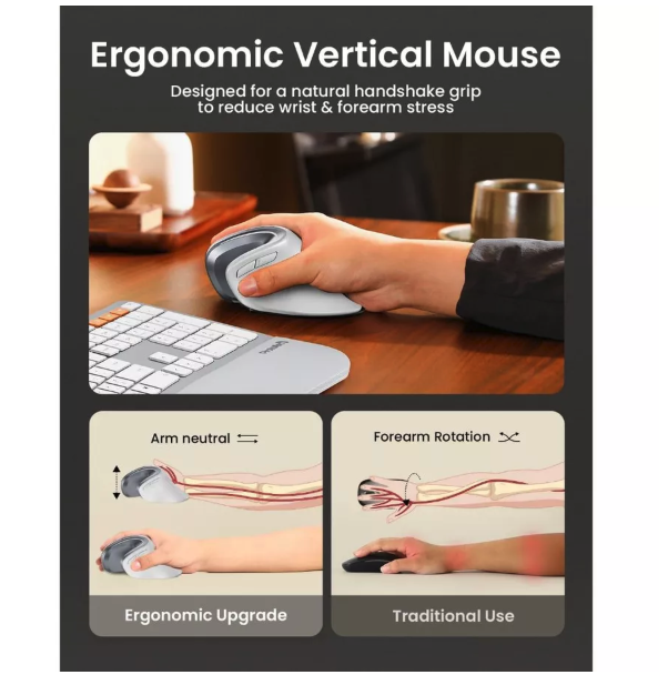 ProtoArc® ProtoArc® Bluetooth Ergonomic Vertical Mouse EM11-NL
