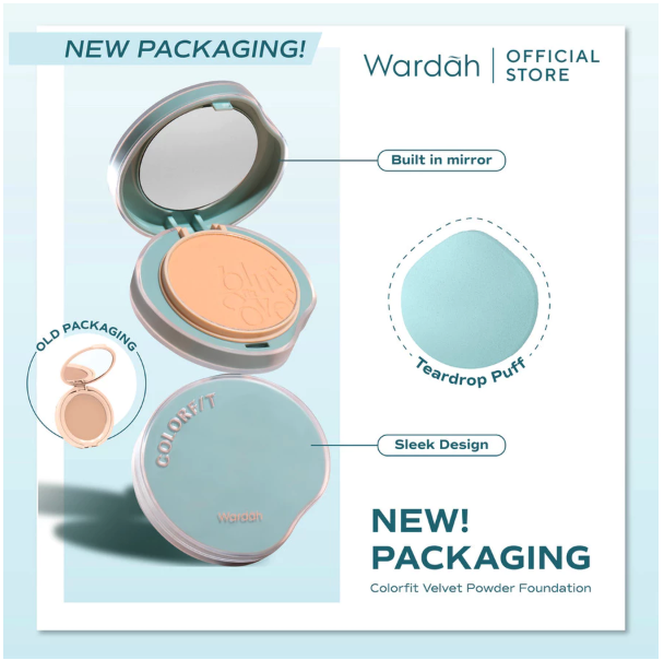 Paragon Technology and Innovation Wardah Colorfit Velvet Powder Foundation 32N Neutral Beige