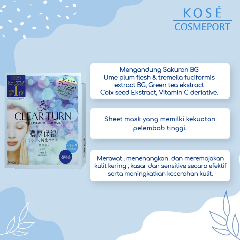 The Clear Turn Super Premium Fresh Mask