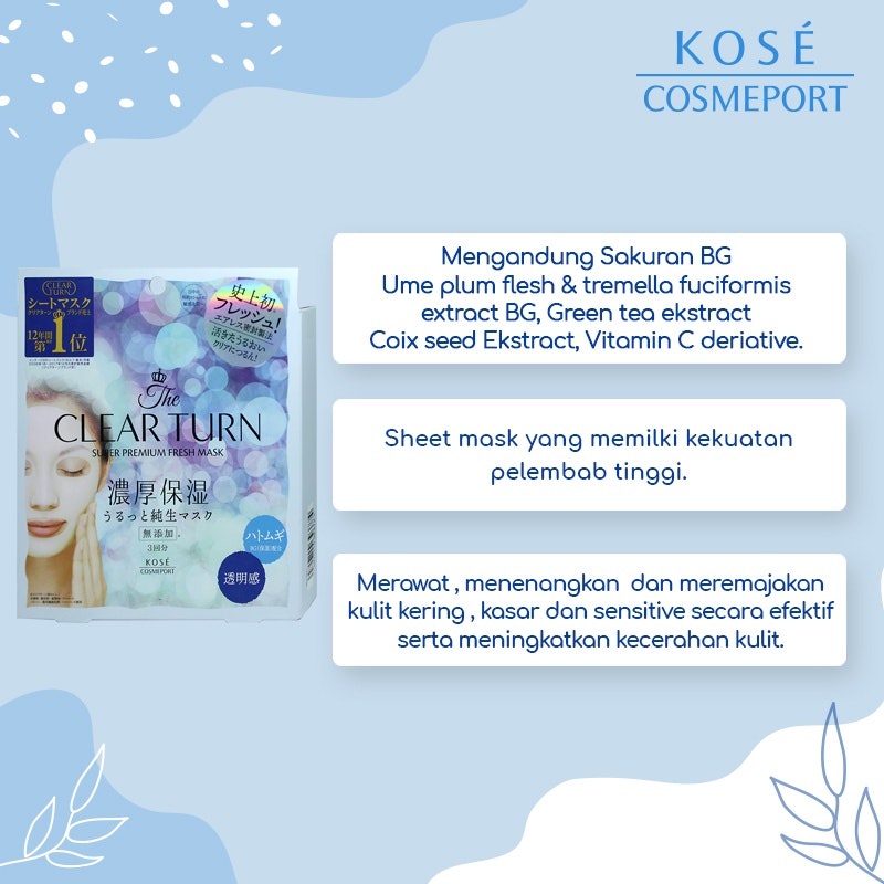 The Clear Turn Super Premium Fresh Mask 3