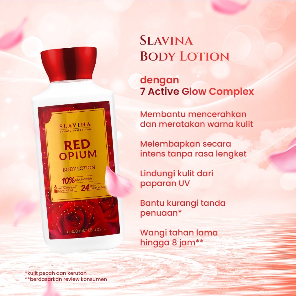 RANS Kosmetika Indonesia SLAVINA Red Opium Body Lotion