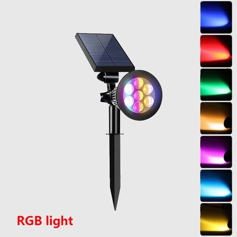  COMEOX Lampu Taman Tenaga Surya 7 LED RGB