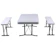 Krisbow BAR BEER SET (1T+2C) WHT GRY 1