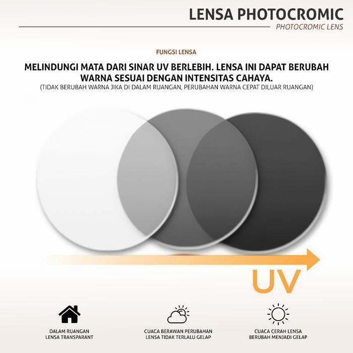  Colore.in Kacamata Bold Frame Photocromic YC-Z3505