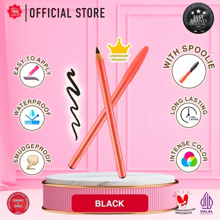 VITAPHARM Viva Queen Eye Brow Pencil Black