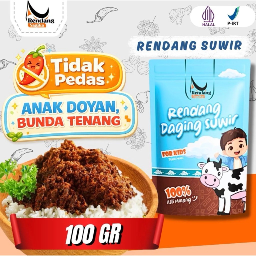 Rendang Sagika Rendang Daging Suwir for Kids