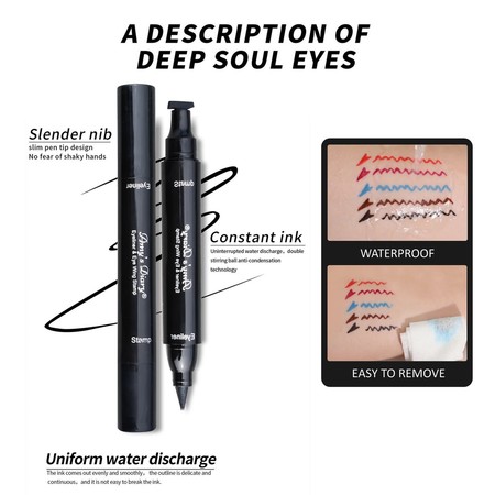 Shaoguan Aimei Cosmetics AMY'S DIARY Eyeliner Stamp 2 in 1 02 White