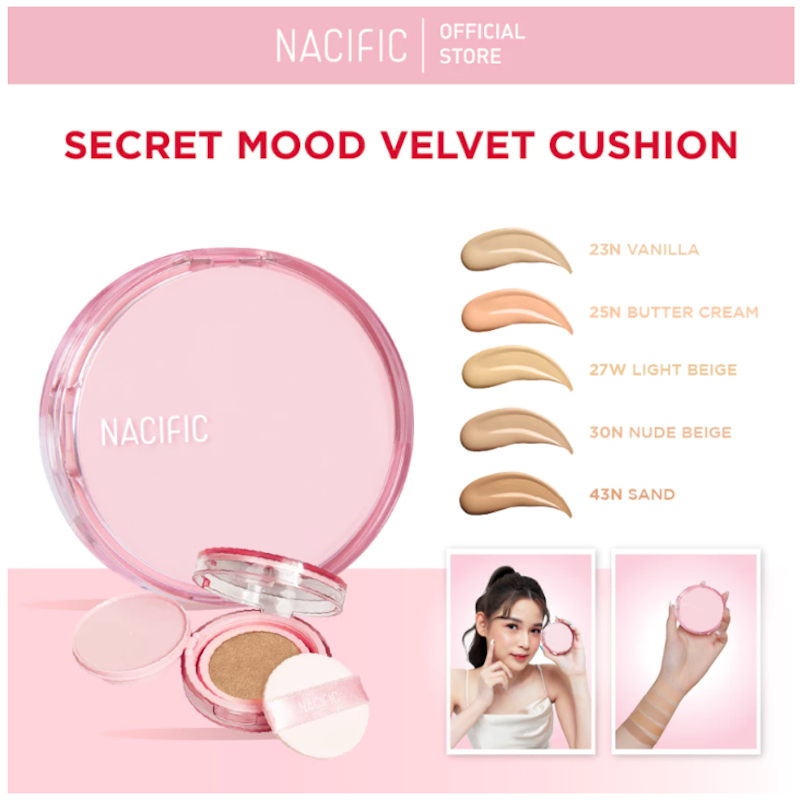 Secret Mood Velvet Cushion 27W Light Beige 2