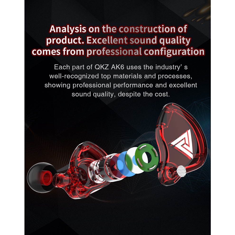 Shenzhen QKZ Electronic QKZ In Ear Earphone with Mic AK6