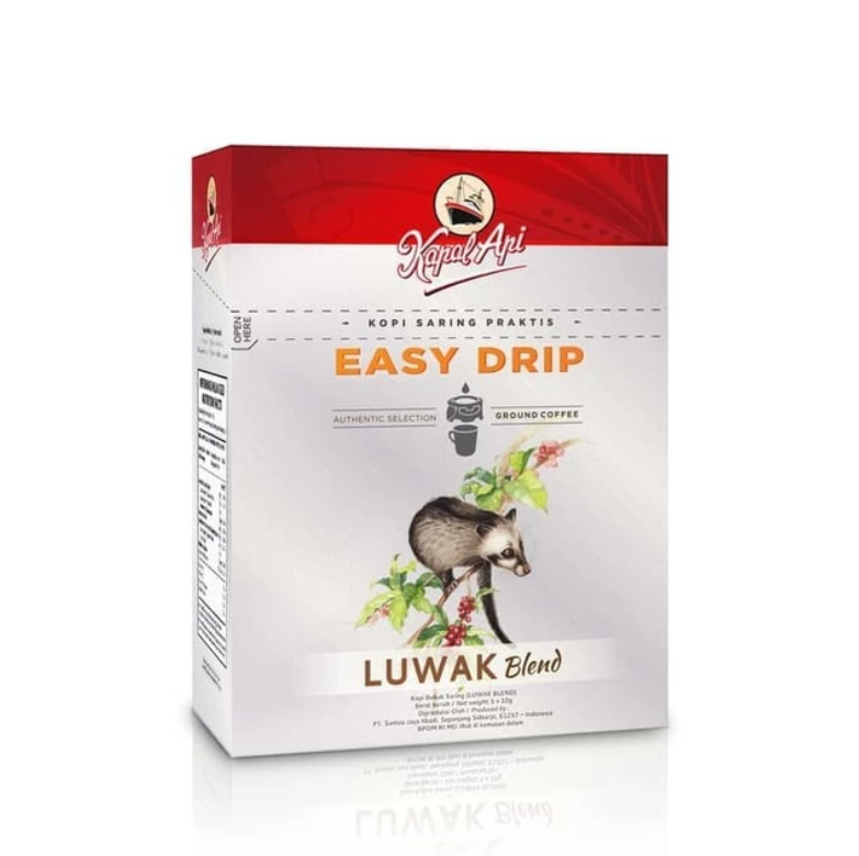 Santos Jaya Abadi Kapal Api Luwak Blend Easy Drip Coffee Box
