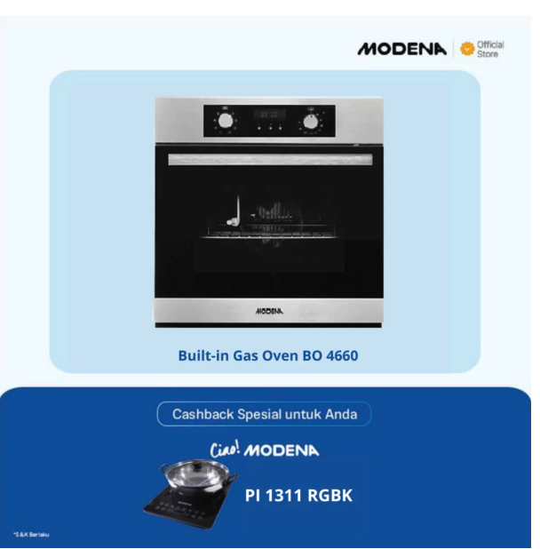 MODENA Indonesia MODENA Oven Tanam  BO 4660
