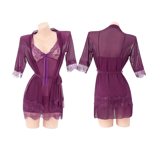 MISS'O Set Lingerie Kimono 1