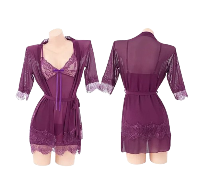 MISS'O Set Lingerie Kimono 1