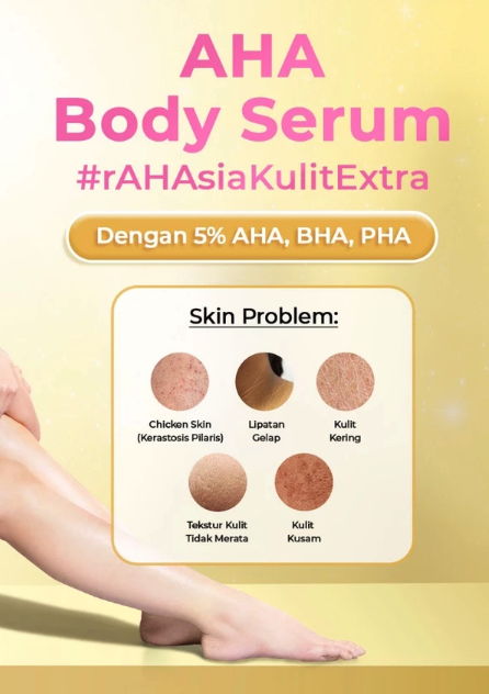 Opto Lingkar Sejahtera Scarlett Whitening Intense Brightening AHA Body Serum 5% AHA BHA PHA