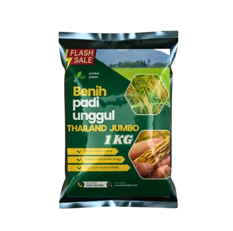 Sumber Petani Benih Padi Unggul Thailand Jumbo 1 Kg 1