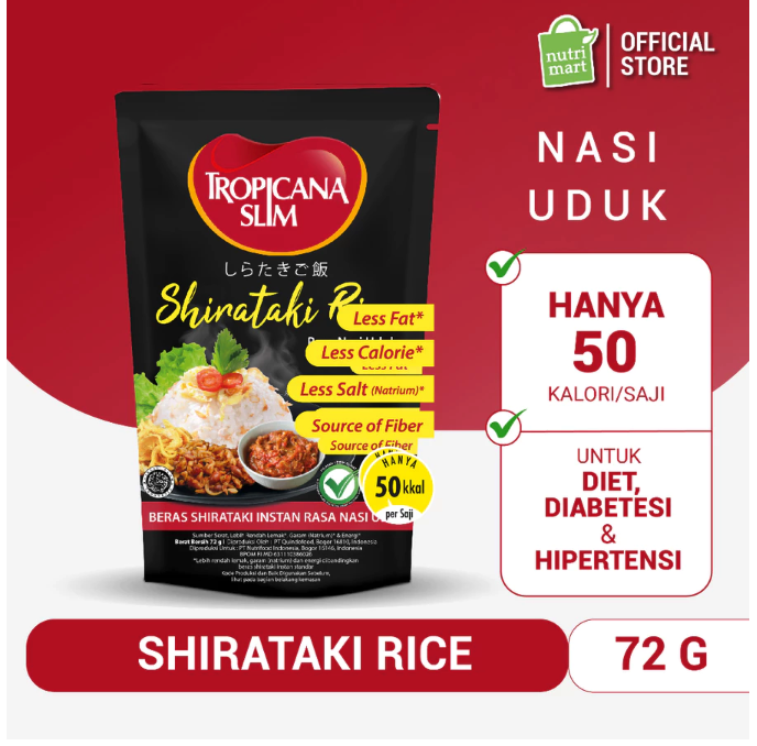 Nutrifood Tropicana Slim Shirataki Rice Rasa Nasi Uduk