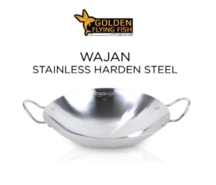 Golden Dragon Houseware Golden Flying Fish Kuali Anti Lengket Stainless Harden Steel