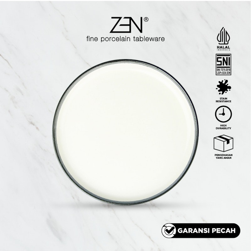 ZEN Piring Makan Keramik Stoneware Grey 2