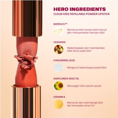 Cloud Kiss Refillable Powder Lipstick - Electric Fire 4